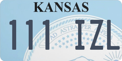 KS license plate 111IZL