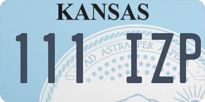 KS license plate 111IZP