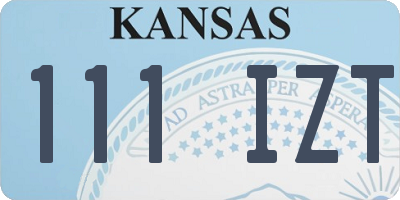 KS license plate 111IZT
