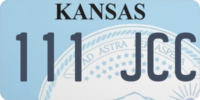 KS license plate 111JCC