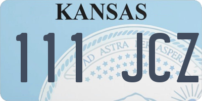 KS license plate 111JCZ