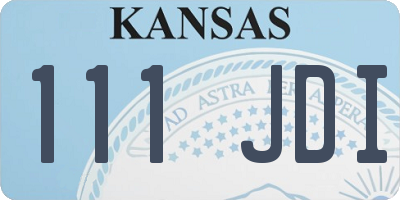 KS license plate 111JDI