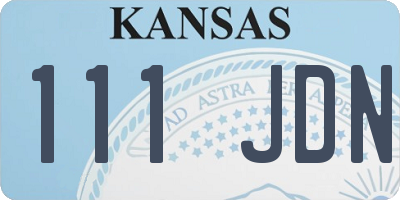 KS license plate 111JDN