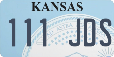 KS license plate 111JDS