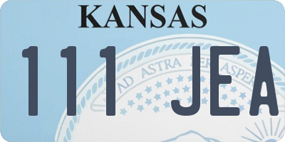 KS license plate 111JEA