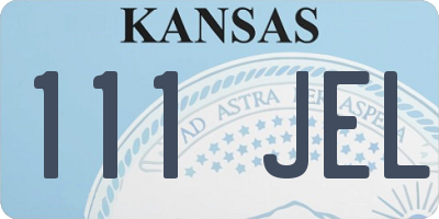 KS license plate 111JEL