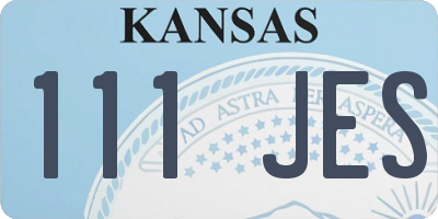 KS license plate 111JES
