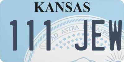 KS license plate 111JEW