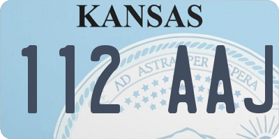 KS license plate 112AAJ