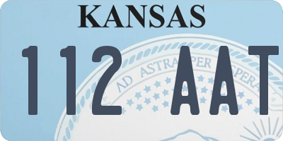 KS license plate 112AAT