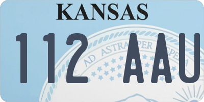 KS license plate 112AAU