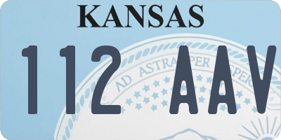 KS license plate 112AAV