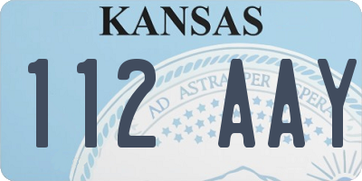 KS license plate 112AAY