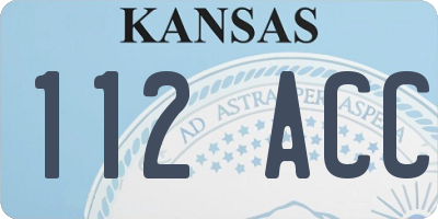 KS license plate 112ACC