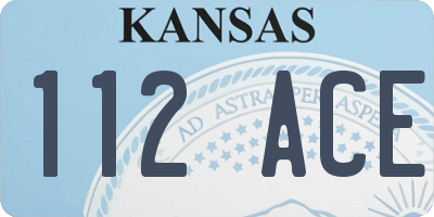 KS license plate 112ACE