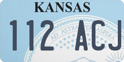 KS license plate 112ACJ