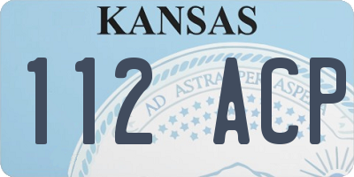 KS license plate 112ACP