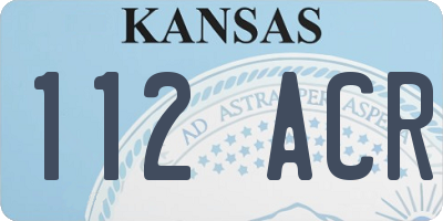 KS license plate 112ACR