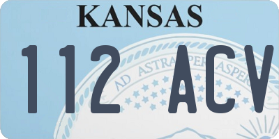 KS license plate 112ACV