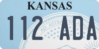 KS license plate 112ADA