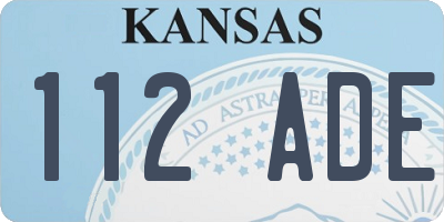 KS license plate 112ADE