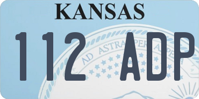 KS license plate 112ADP