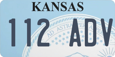 KS license plate 112ADV