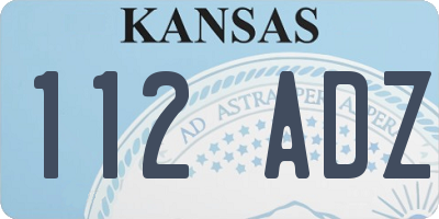 KS license plate 112ADZ