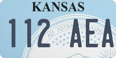 KS license plate 112AEA