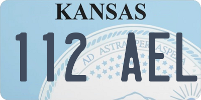 KS license plate 112AEL