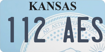 KS license plate 112AES