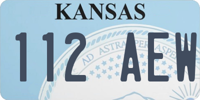 KS license plate 112AEW