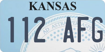 KS license plate 112AFG