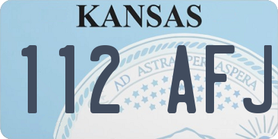 KS license plate 112AFJ