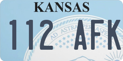 KS license plate 112AFK