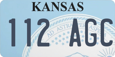 KS license plate 112AGC