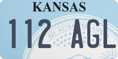 KS license plate 112AGL