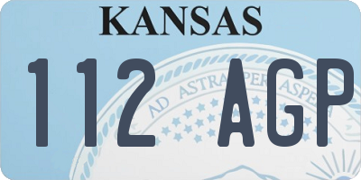 KS license plate 112AGP