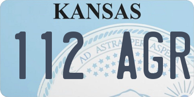 KS license plate 112AGR
