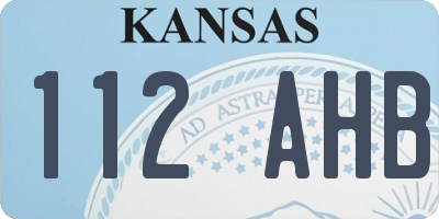 KS license plate 112AHB