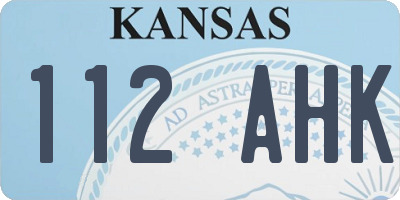 KS license plate 112AHK