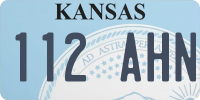 KS license plate 112AHN