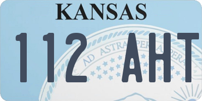 KS license plate 112AHT