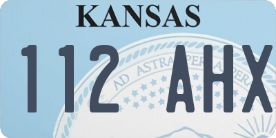 KS license plate 112AHX