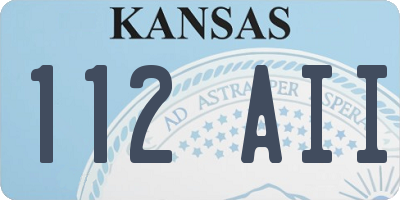 KS license plate 112AII