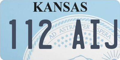 KS license plate 112AIJ