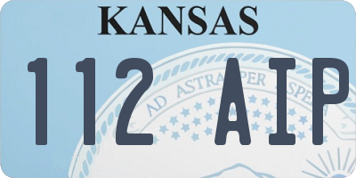 KS license plate 112AIP