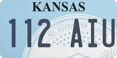 KS license plate 112AIU