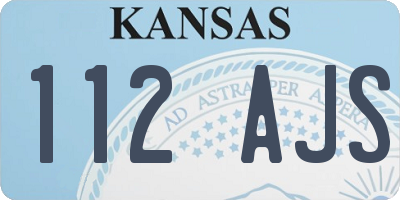 KS license plate 112AJS