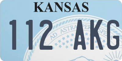 KS license plate 112AKG